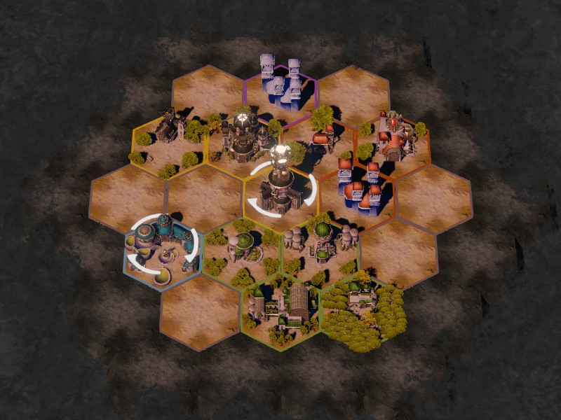 Dawnmaker board in 3D, oct. 2023